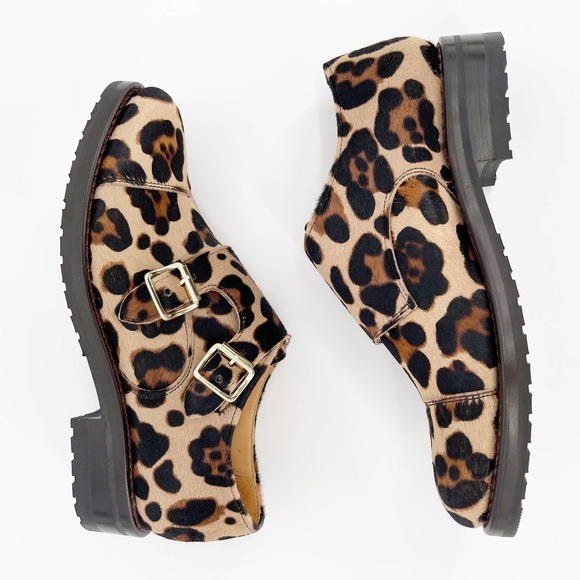 NWB Office of Angela Scott Mr. Colin Leopard Double-Monk Strap Oxford EU 36 US 6 - Picture 4 of 11